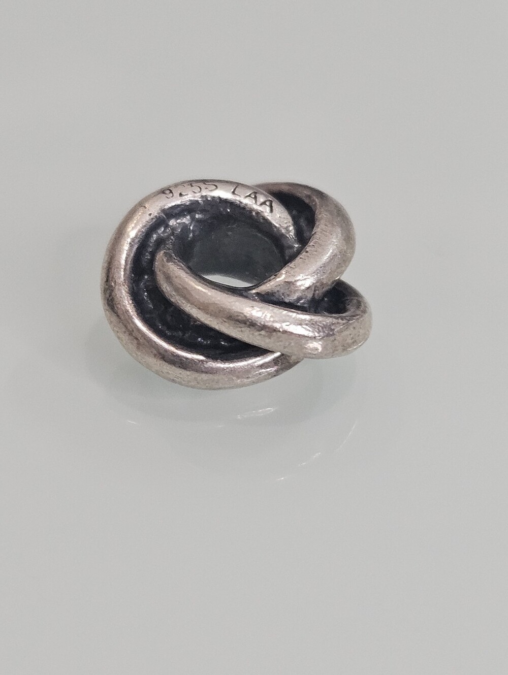 Trollbeads Trefoil Knot Spiral Sterling Silver Bracelet Charm Stamped 925S LAA